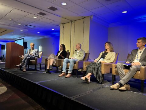 Left to right: Richard Yancey (Building Energy Exchange), Laura Humphrey (L+M), Will Sibia (urbs), Kara Kokernak (Urban Land Institute), Brett Bridgeland (CBRE)